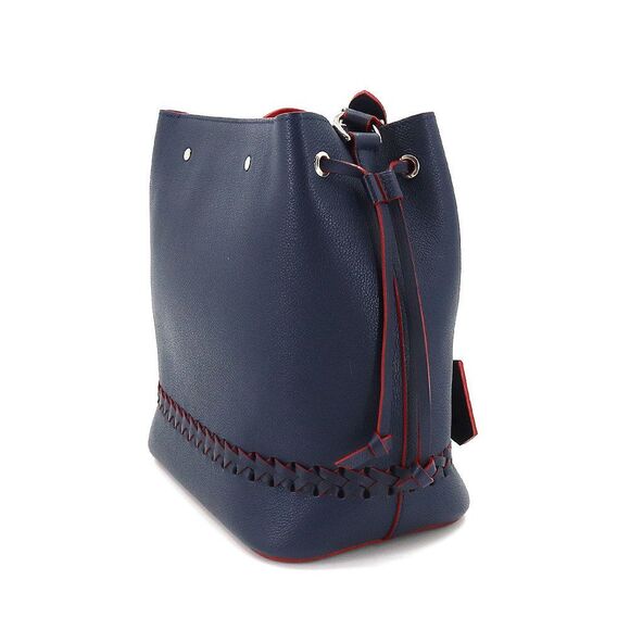 Louis Vuitton LockMe Bucket Shoulder Bag Leather Marine Rouge - Picture 2 of 7